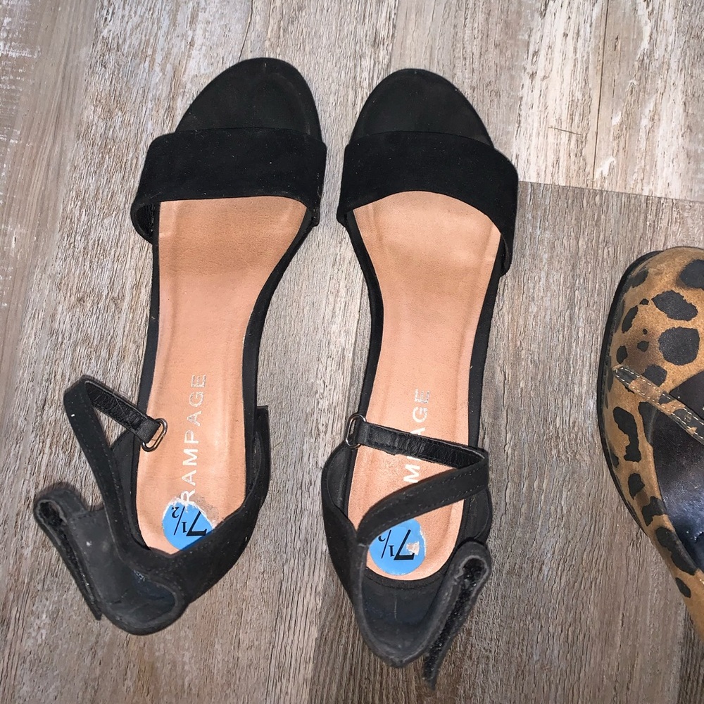 Thick strap sandal heels